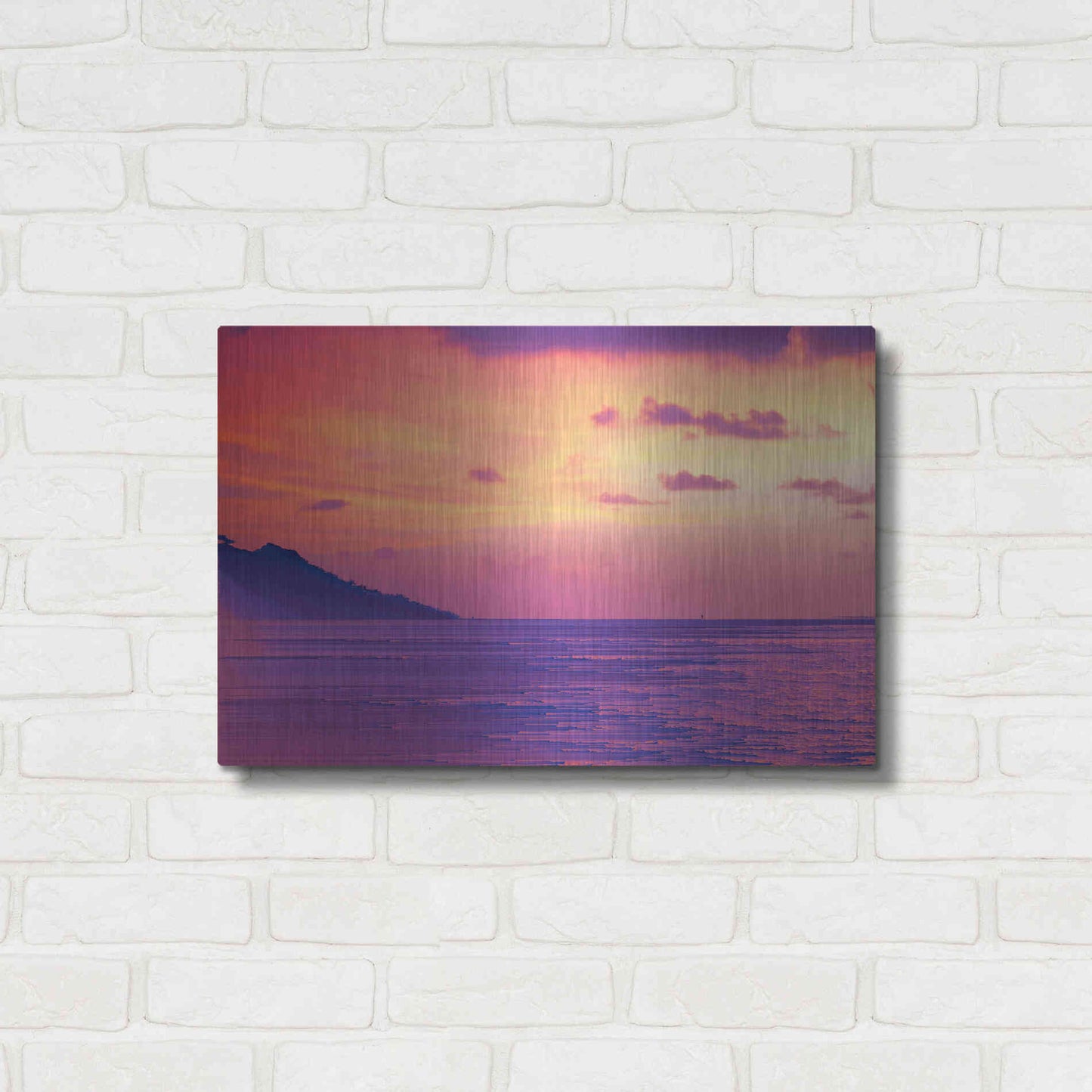 Luxe Metal Art 'The Final Sunset' Metal Wall Art,24x16