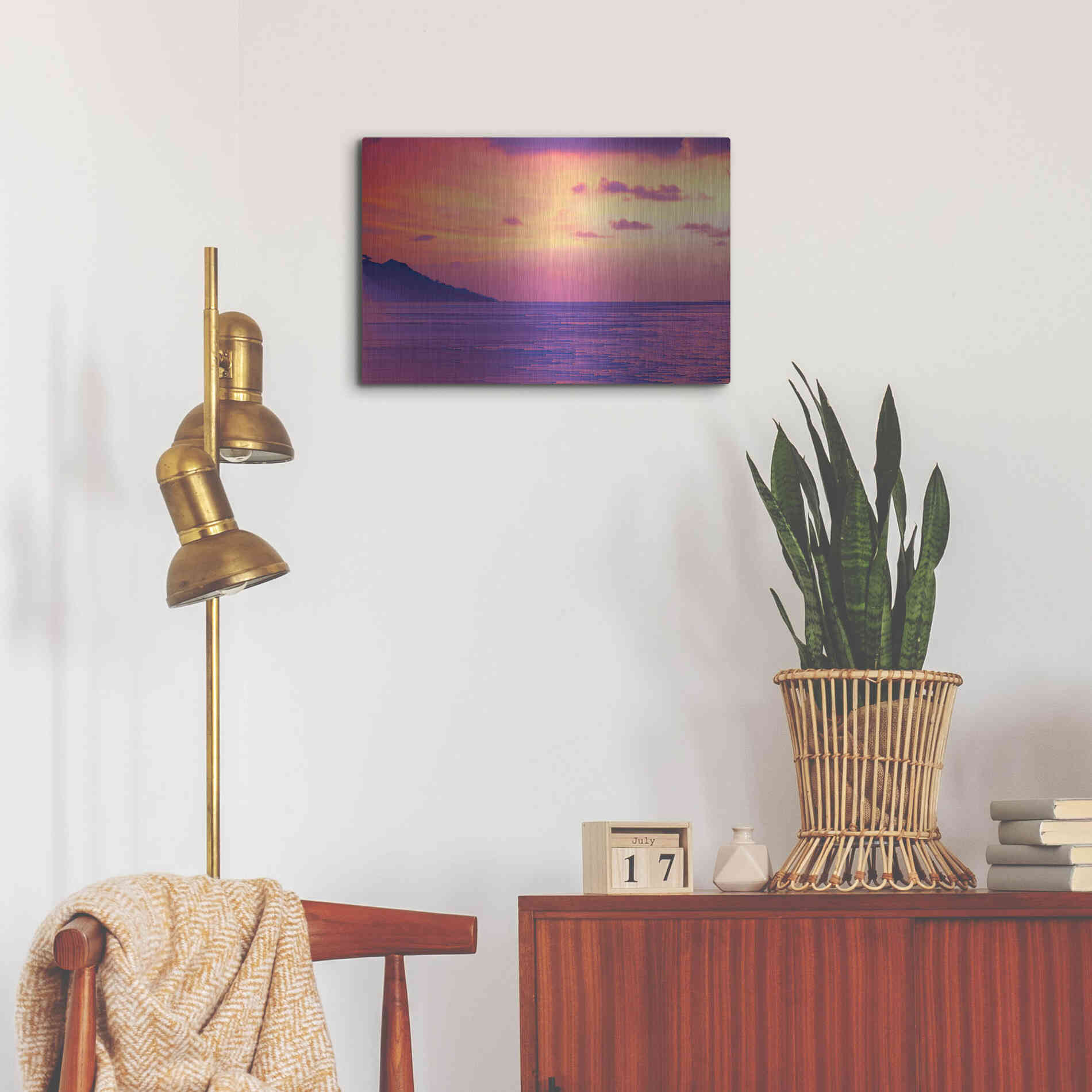 Luxe Metal Art 'The Final Sunset' Metal Wall Art,24x16