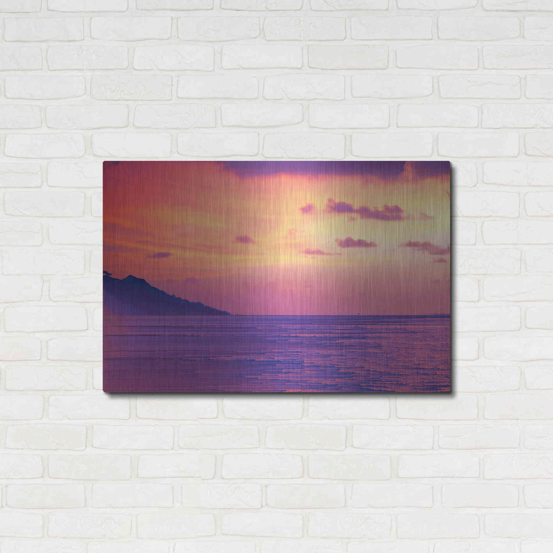 Luxe Metal Art 'The Final Sunset' Metal Wall Art,36x24