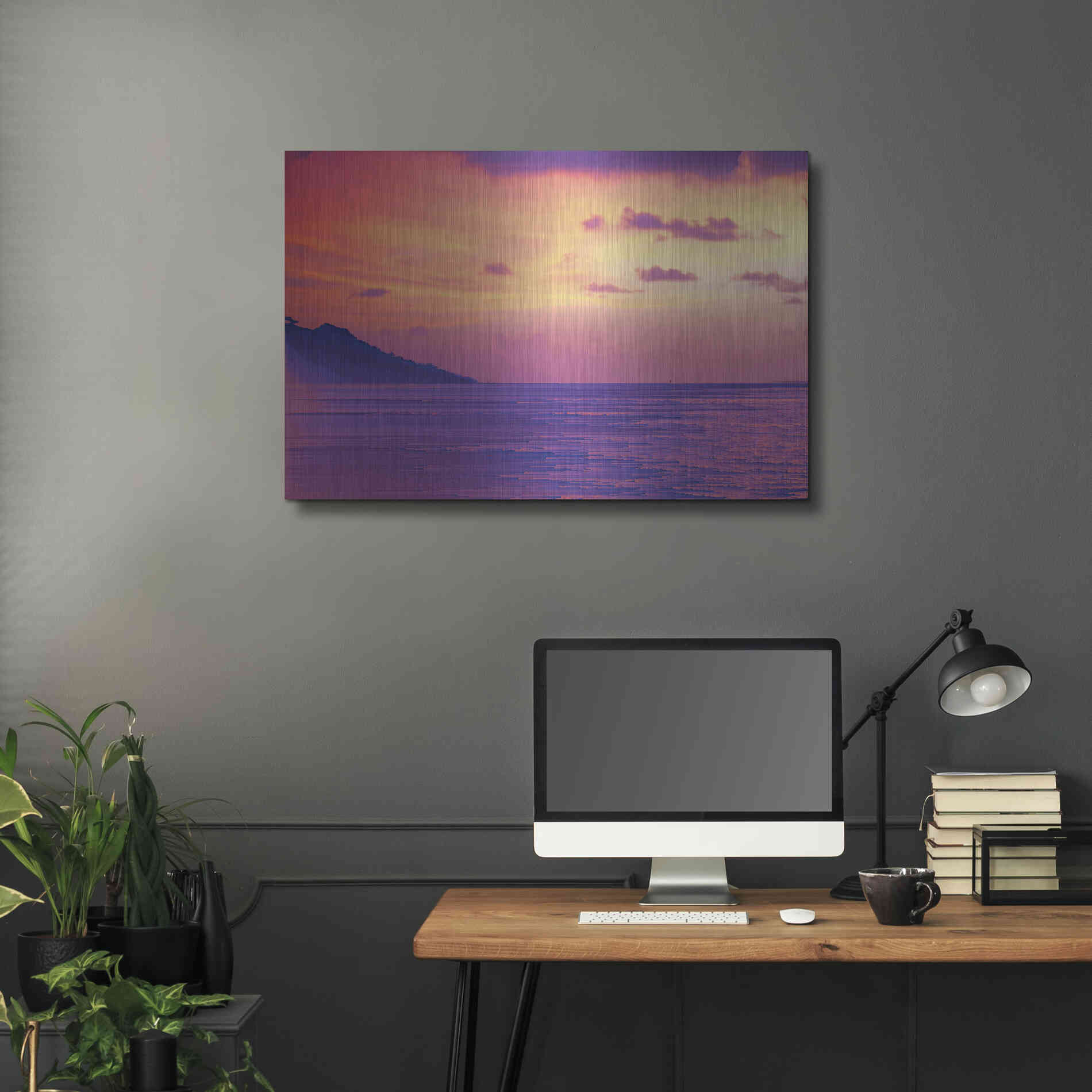 Luxe Metal Art 'The Final Sunset' Metal Wall Art,36x24