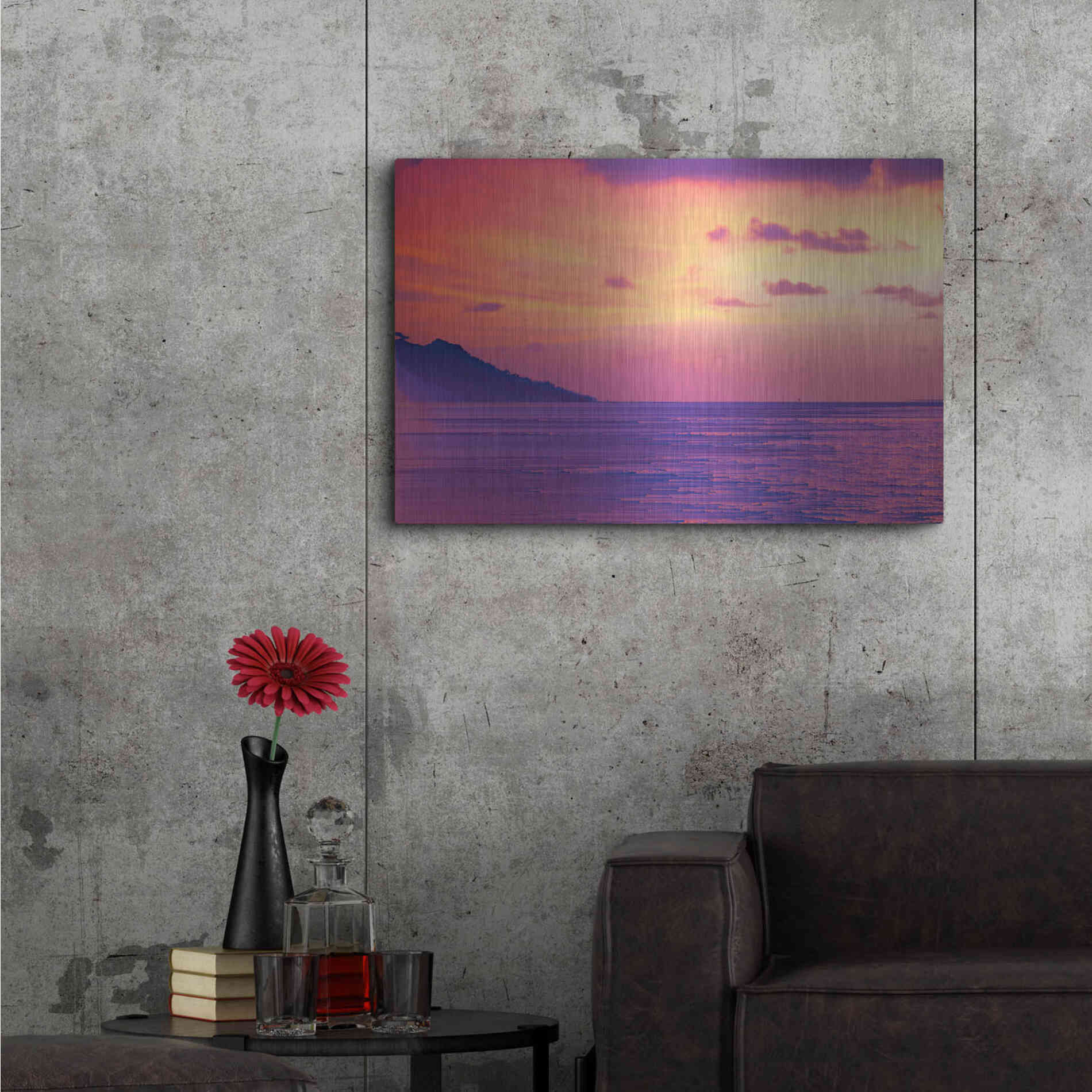 Luxe Metal Art 'The Final Sunset' Metal Wall Art,36x24