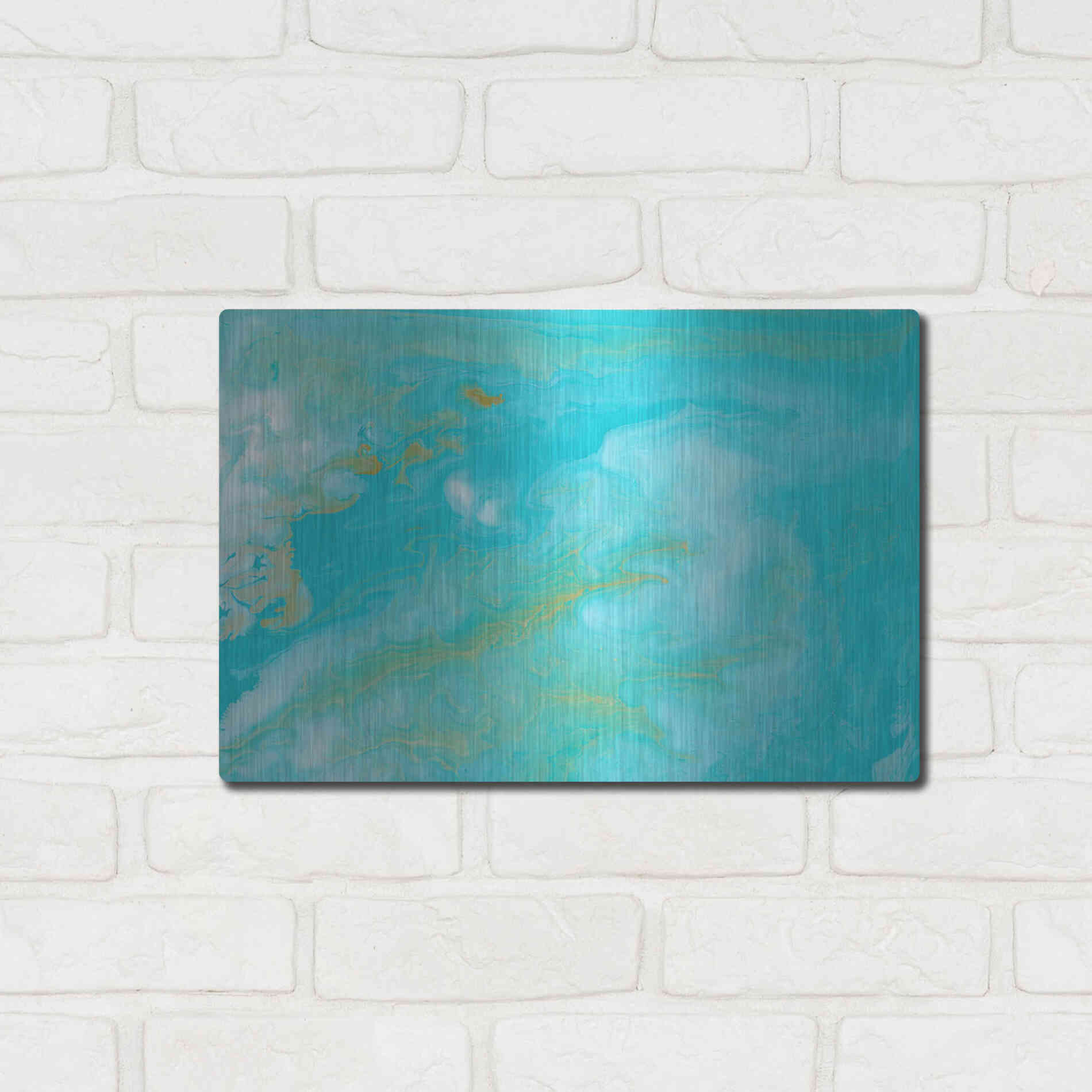 Luxe Metal Art 'Paradise' Metal Wall Art,16x12