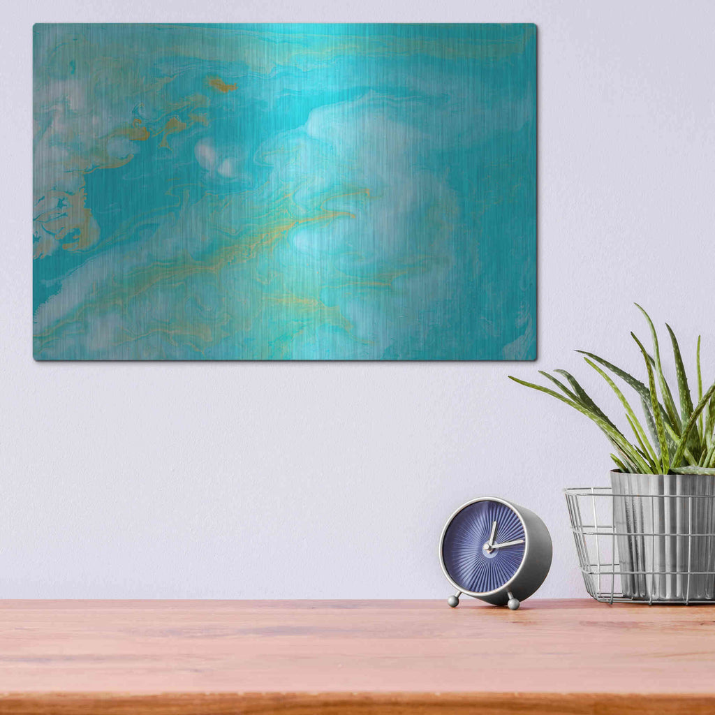 Luxe Metal Art 'Paradise' Metal Wall Art,16x12