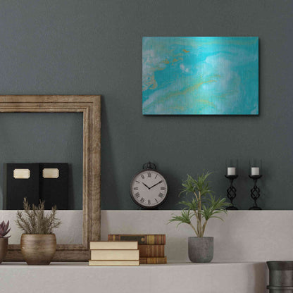 Luxe Metal Art 'Paradise' Metal Wall Art,16x12