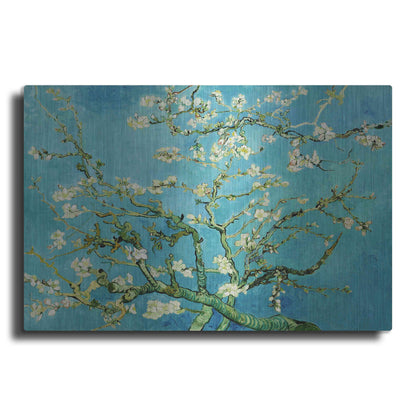 Luxe Metal Art 'Almond Blossoms' by Vincent Van Gogh, Metal Wall Art
