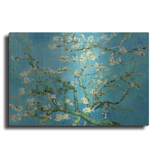 Luxe Metal Art 'Almond Blossoms' by Vincent Van Gogh, Metal Wall Art