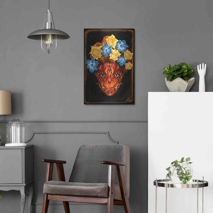 Luxe Metal Art 'Day of the Dead 1' by Michael Stewart, Metal Wall Art,16x24