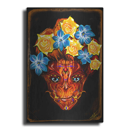 Luxe Metal Art 'Day of the Dead 1' by Michael Stewart, Metal Wall Art