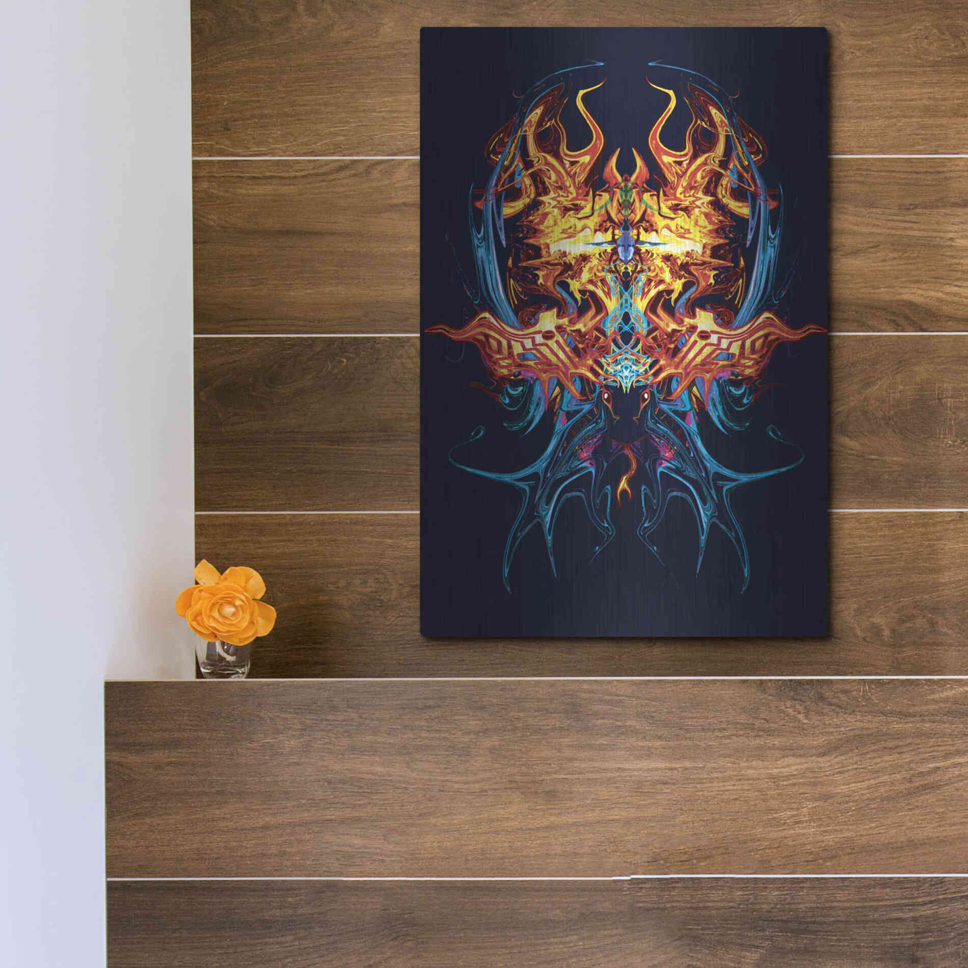 Luxe Metal Art 'Scarab' by Michael StewArt, Metal Wall Art,12x16