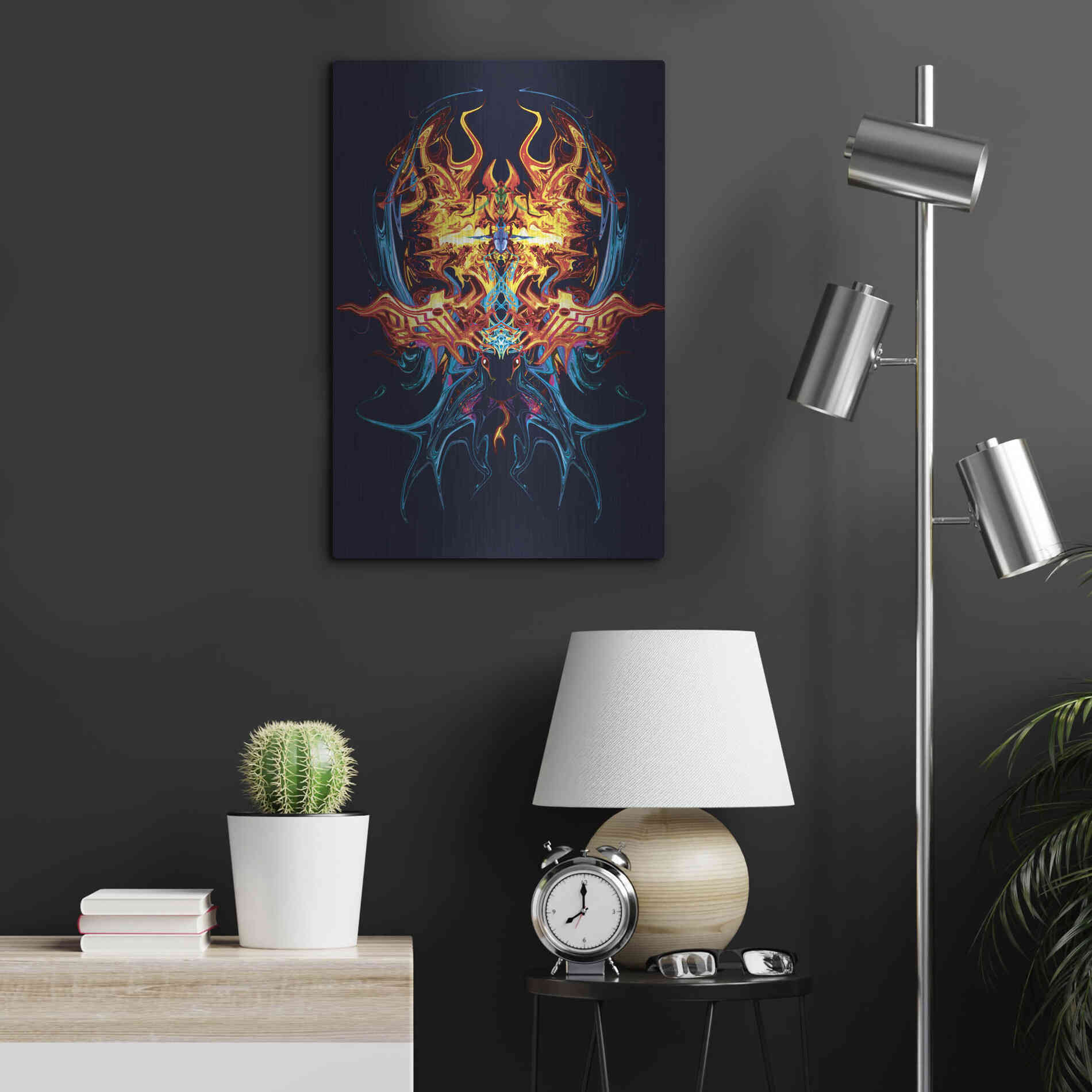 Luxe Metal Art 'Scarab' by Michael StewArt, Metal Wall Art,16x24