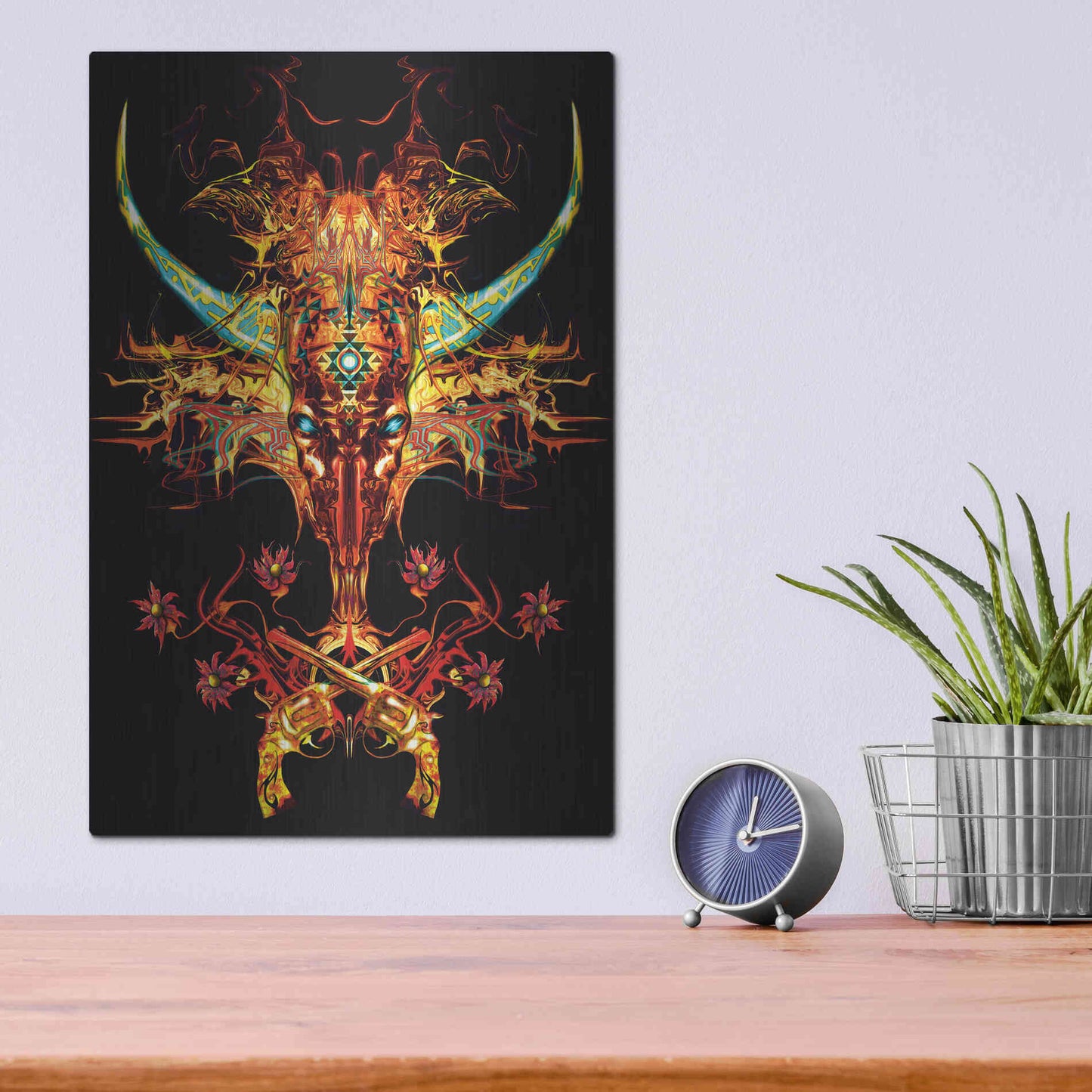 Luxe Metal Art 'Spaghetti Western' by Michael StewArt, Metal Wall Art,12x16