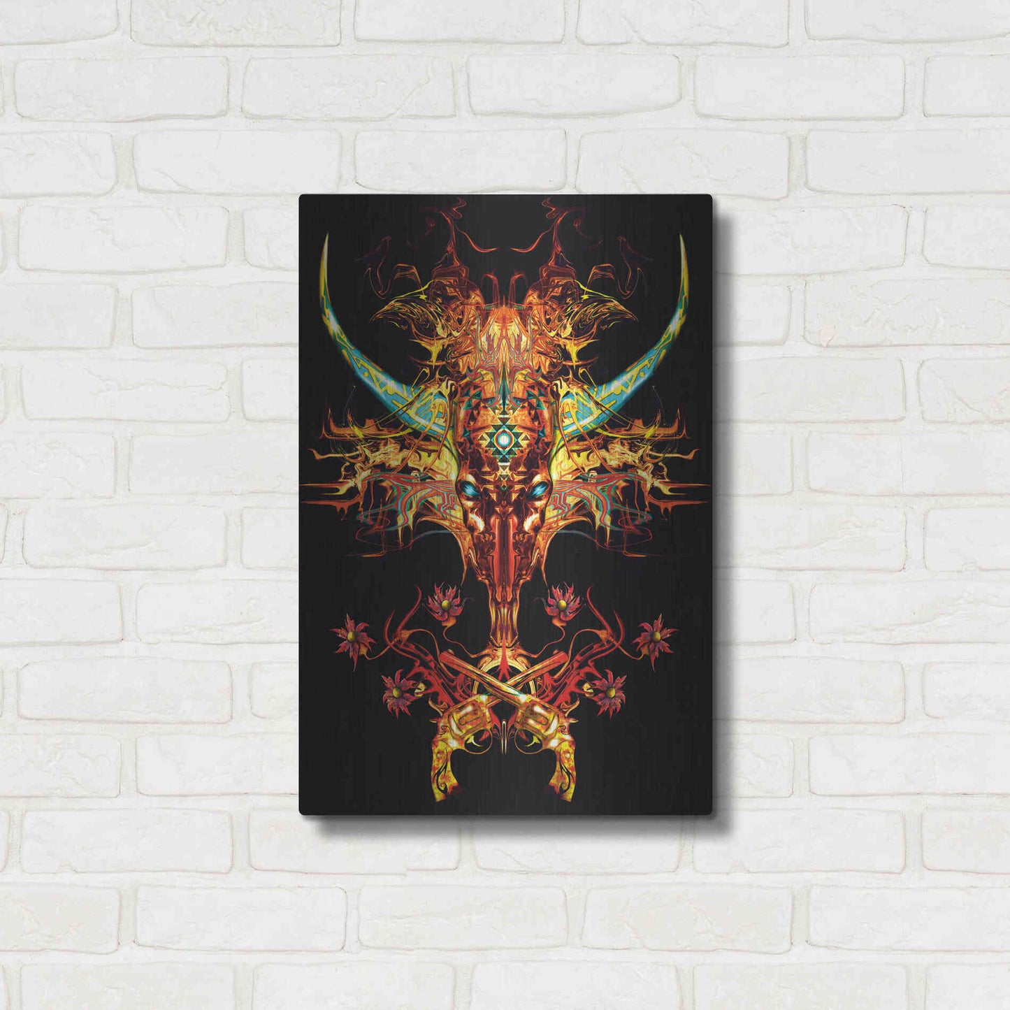 Luxe Metal Art 'Spaghetti Western' by Michael StewArt, Metal Wall Art,16x24