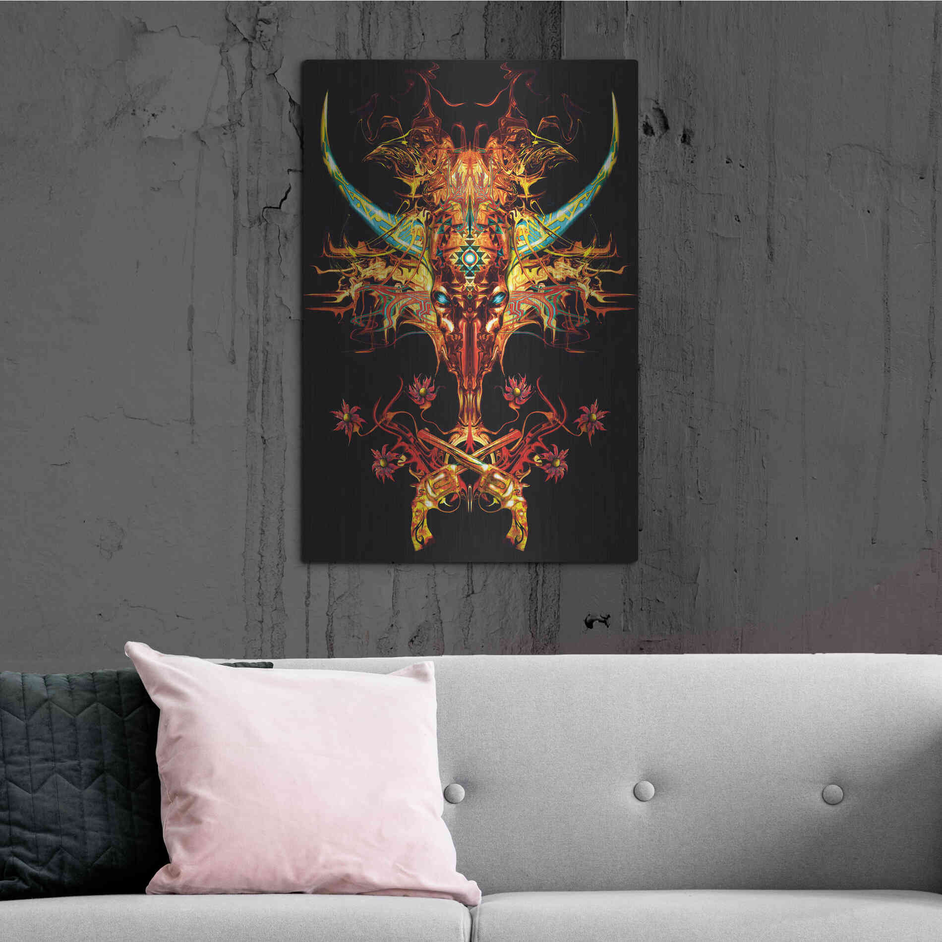 Luxe Metal Art 'Spaghetti Western' by Michael StewArt, Metal Wall Art,24x36