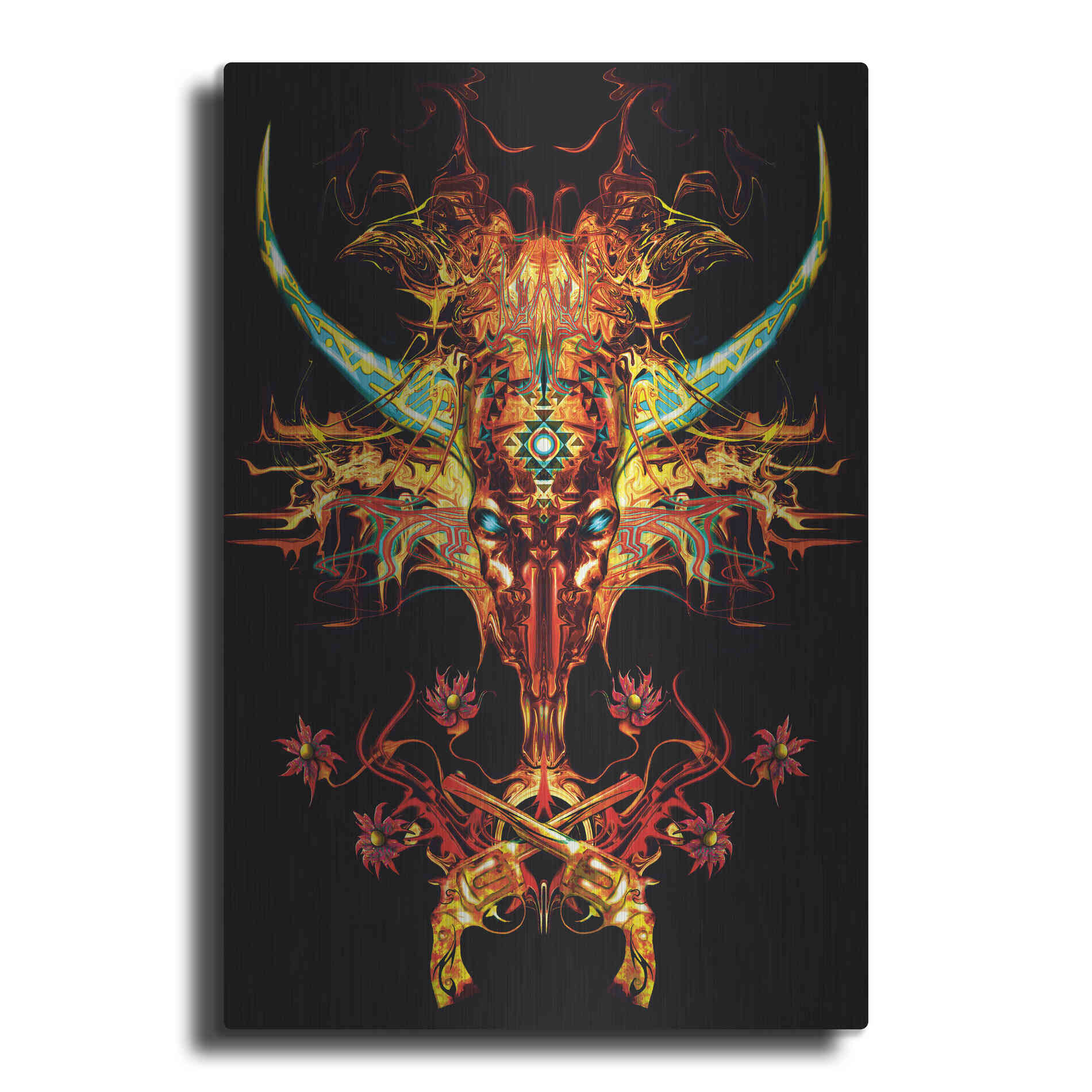 Luxe Metal Art 'Spaghetti Western' by Michael StewArt, Metal Wall Art