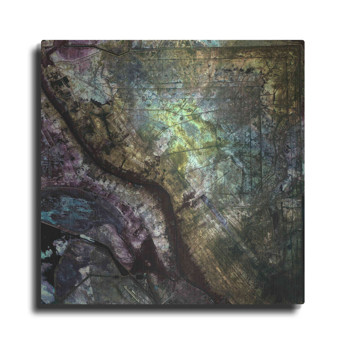 Luxe Metal Art 'Earth As Art: Iraqi Emplacement' Metal Wall Art