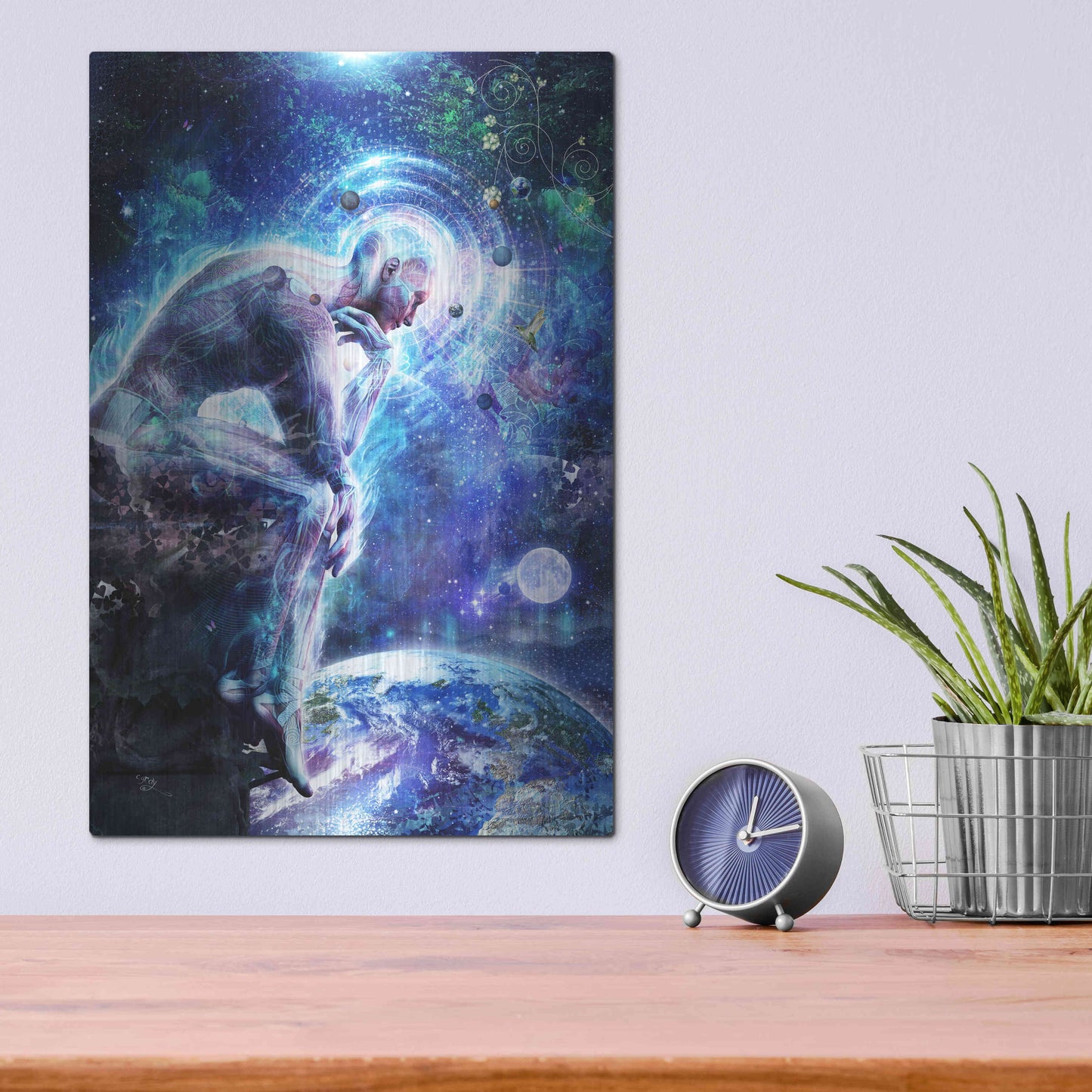 Luxe Metal Art 'The Mystery of Ourselves' by Cameron Gray, Metal Wall Art,12x16