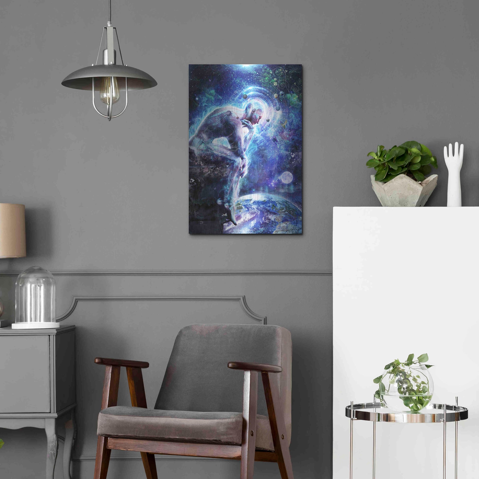 Luxe Metal Art 'The Mystery of Ourselves' by Cameron Gray, Metal Wall Art,16x24