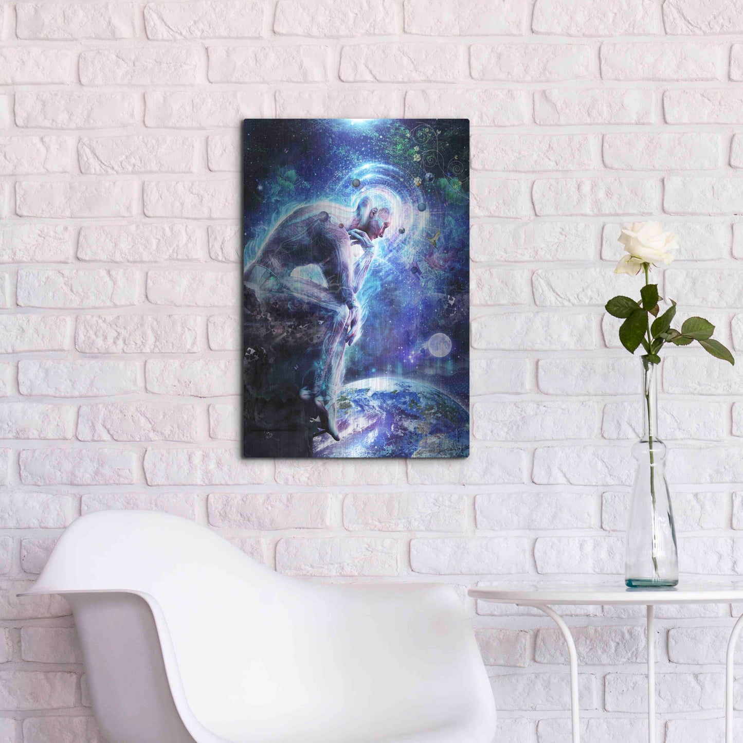 Luxe Metal Art 'The Mystery of Ourselves' by Cameron Gray, Metal Wall Art,16x24