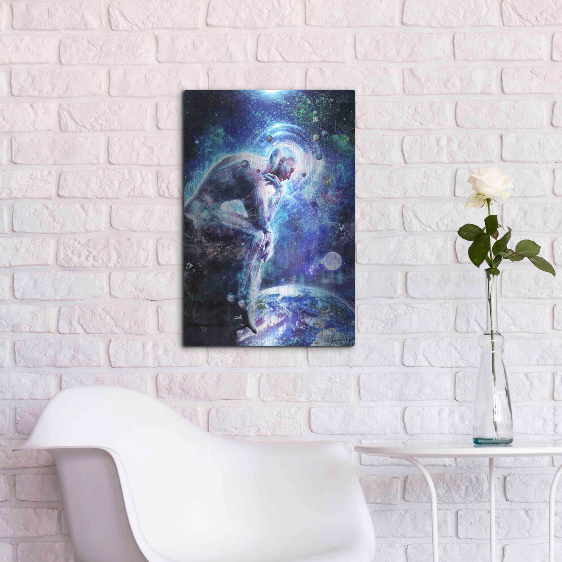 Luxe Metal Art 'The Mystery of Ourselves' by Cameron Gray, Metal Wall Art,16x24