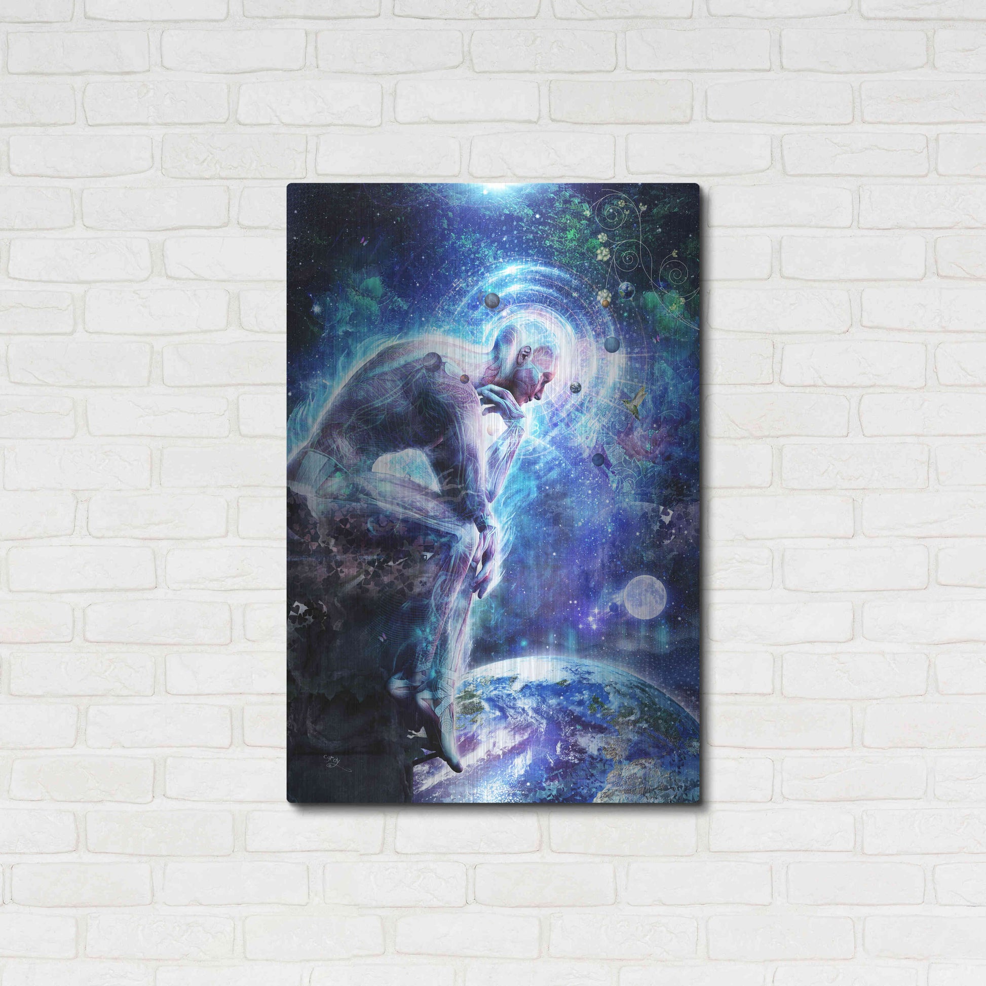 Luxe Metal Art 'The Mystery of Ourselves' by Cameron Gray, Metal Wall Art,24x36