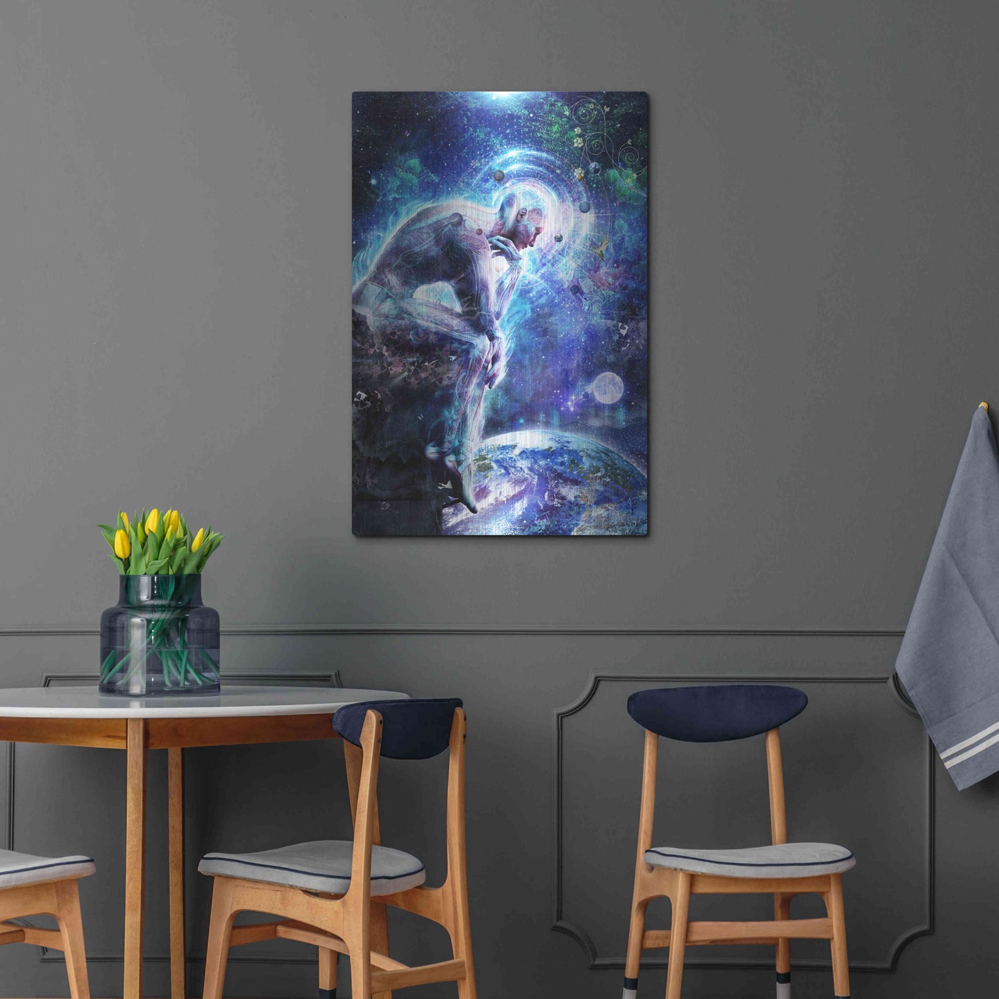 Luxe Metal Art 'The Mystery of Ourselves' by Cameron Gray, Metal Wall Art,24x36