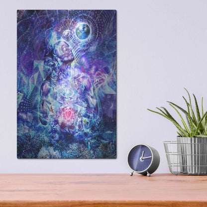 Luxe Metal Art 'Transcension Vertical' by Cameron Gray, Metal Wall Art,12x16