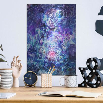 Luxe Metal Art 'Transcension Vertical' by Cameron Gray, Metal Wall Art,12x16