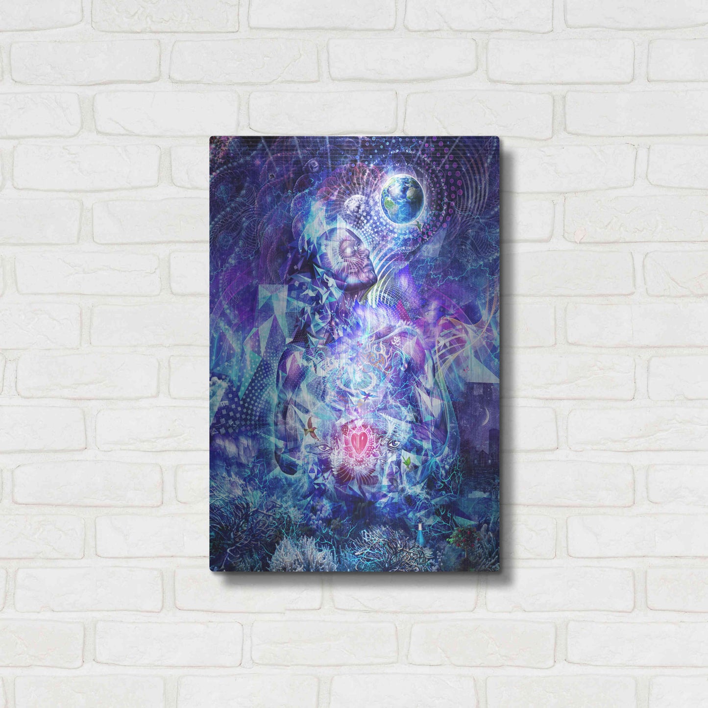 Luxe Metal Art 'Transcension Vertical' by Cameron Gray, Metal Wall Art,16x24