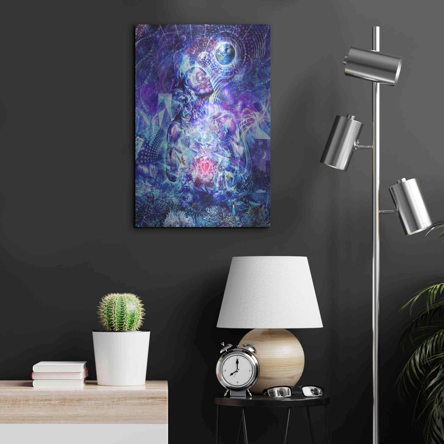 Luxe Metal Art 'Transcension Vertical' by Cameron Gray, Metal Wall Art,16x24