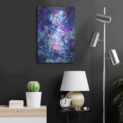 Luxe Metal Art 'Transcension Vertical' by Cameron Gray, Metal Wall Art,16x24