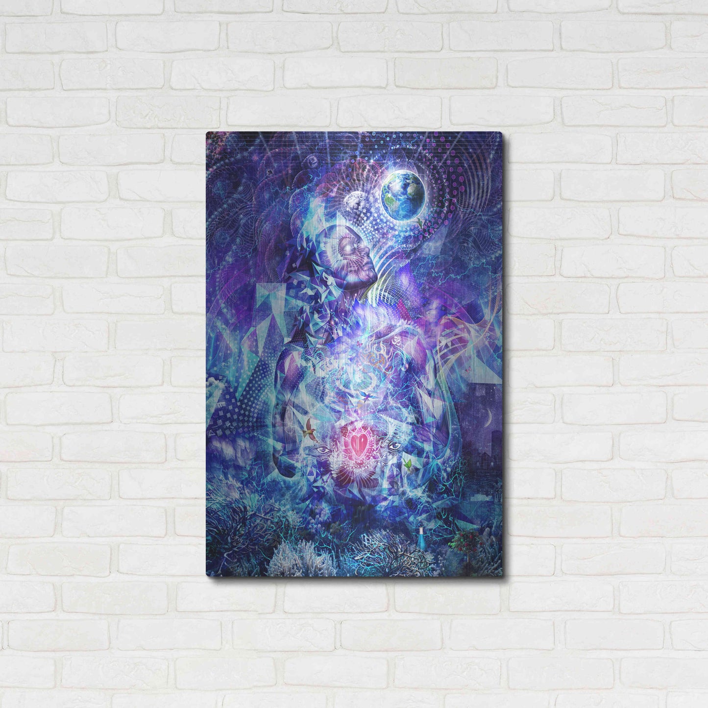 Luxe Metal Art 'Transcension Vertical' by Cameron Gray, Metal Wall Art,24x36