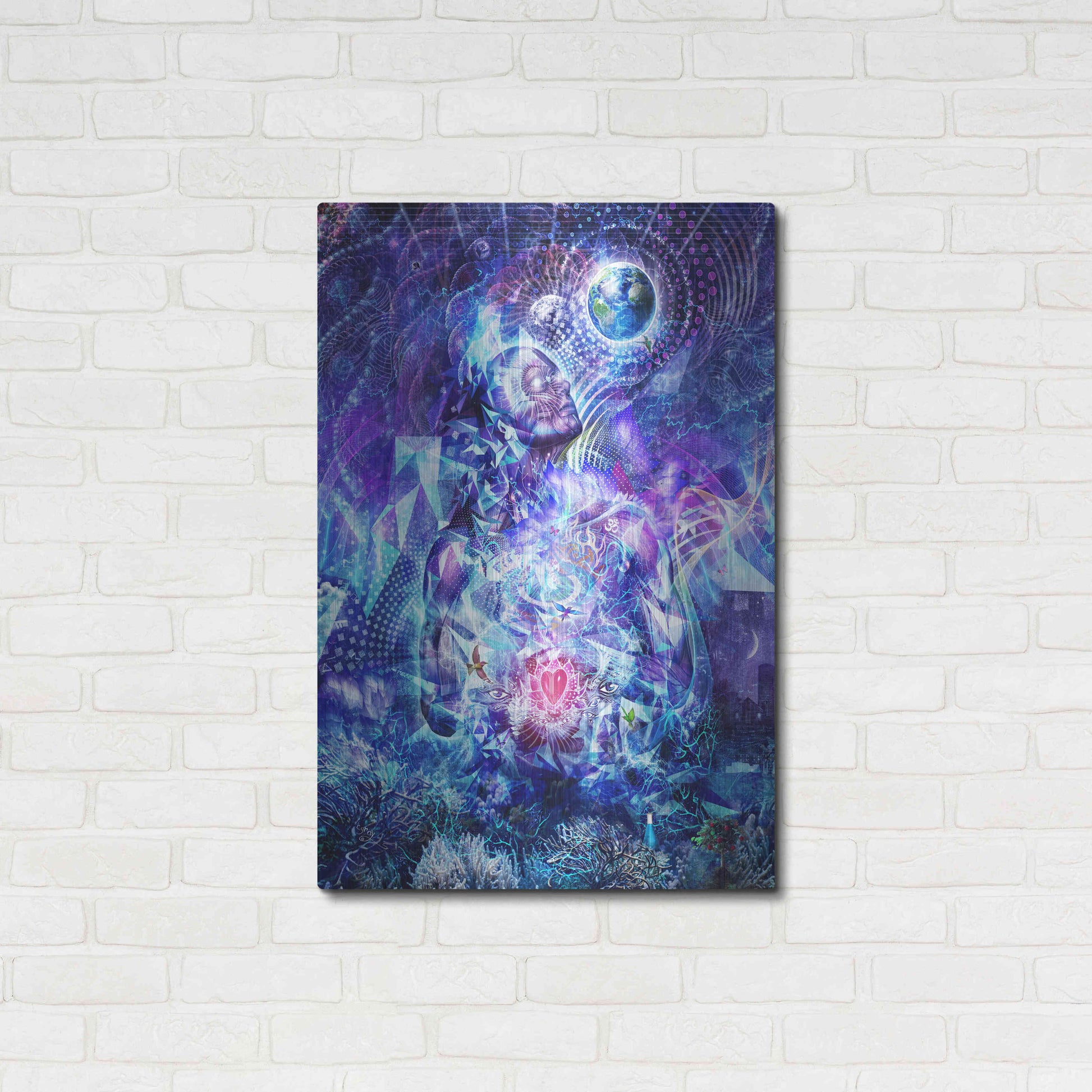 Luxe Metal Art 'Transcension Vertical' by Cameron Gray, Metal Wall Art,24x36