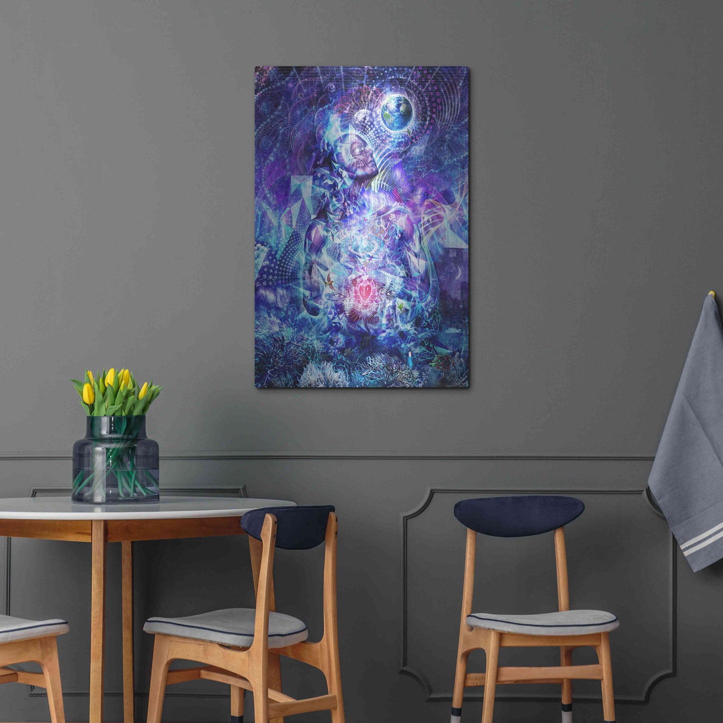 Luxe Metal Art 'Transcension Vertical' by Cameron Gray, Metal Wall Art,24x36