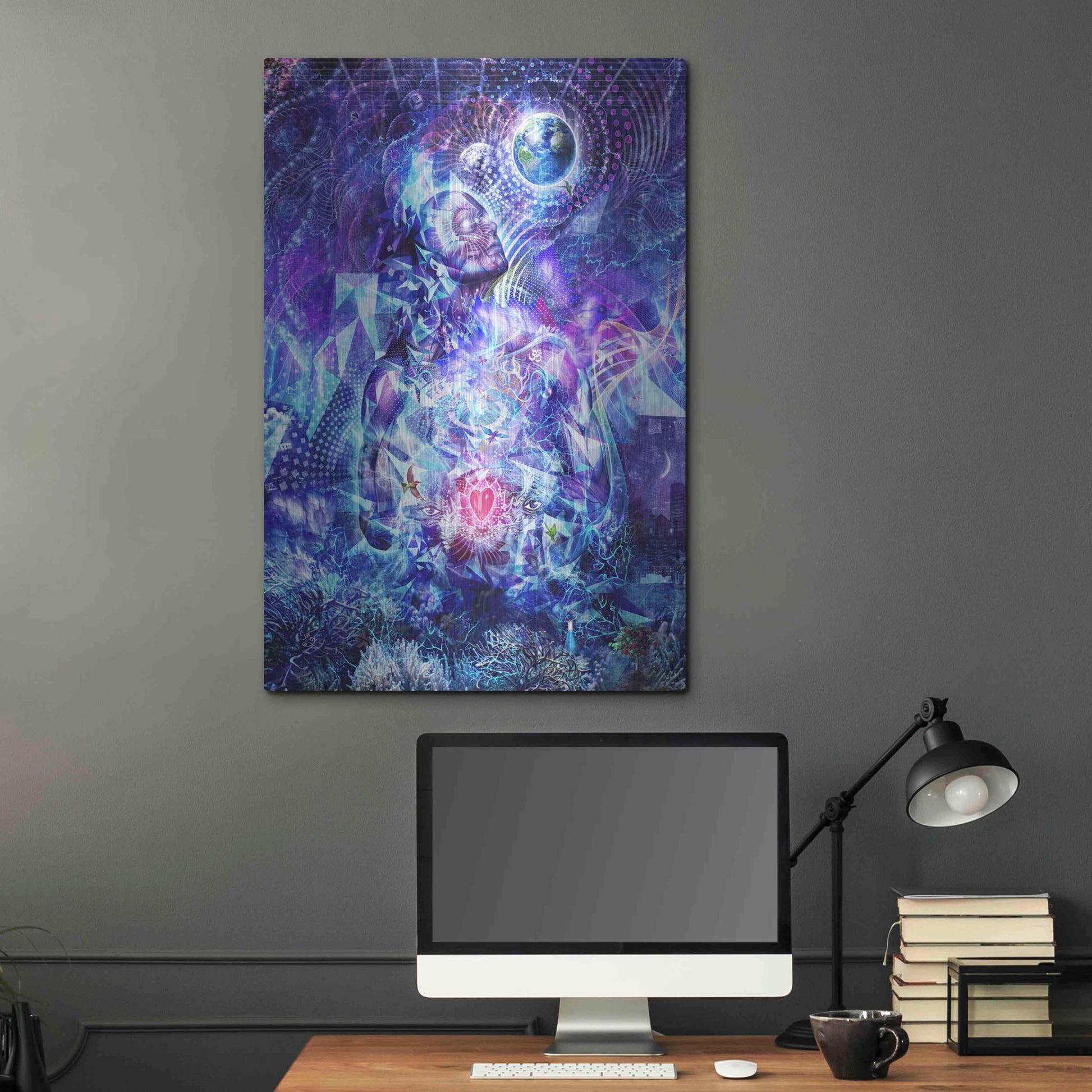 Luxe Metal Art 'Transcension Vertical' by Cameron Gray, Metal Wall Art,24x36