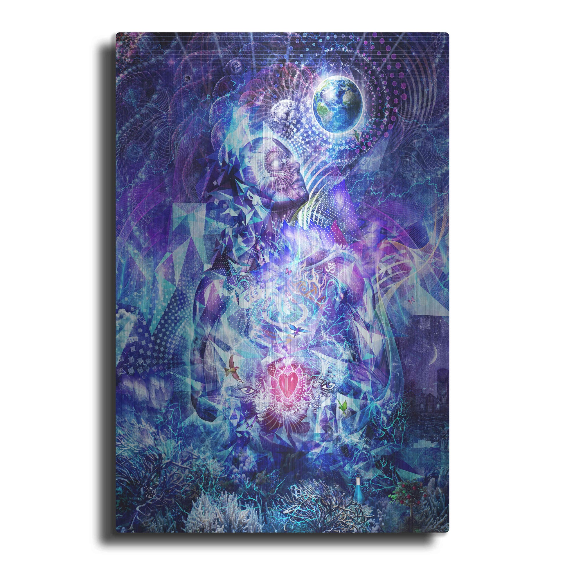 Luxe Metal Art 'Transcension Vertical' by Cameron Gray, Metal Wall Art