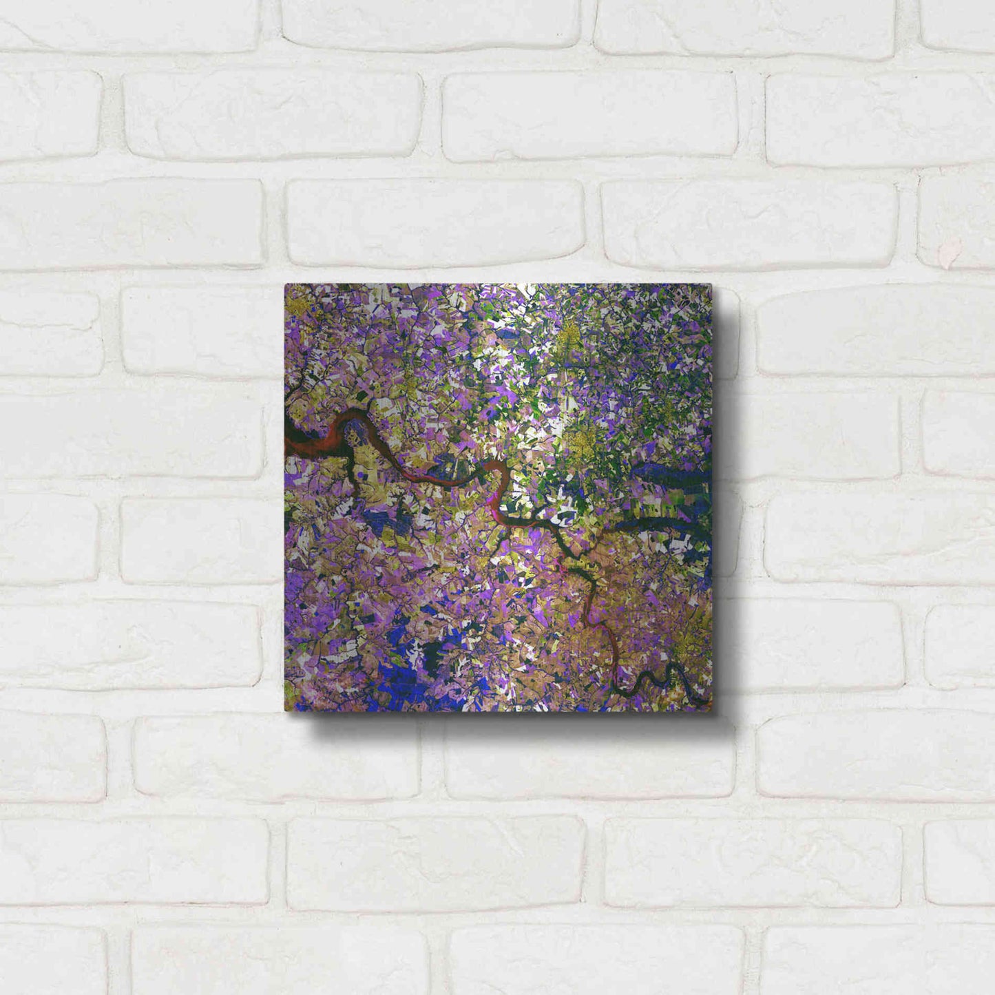 Luxe Metal Art 'Earth As Art: Tessera Mosaic' Metal Wall Art,12x12