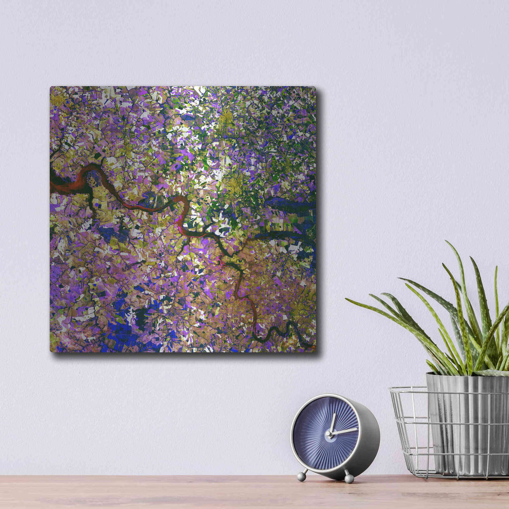 Luxe Metal Art 'Earth As Art: Tessera Mosaic' Metal Wall Art,12x12