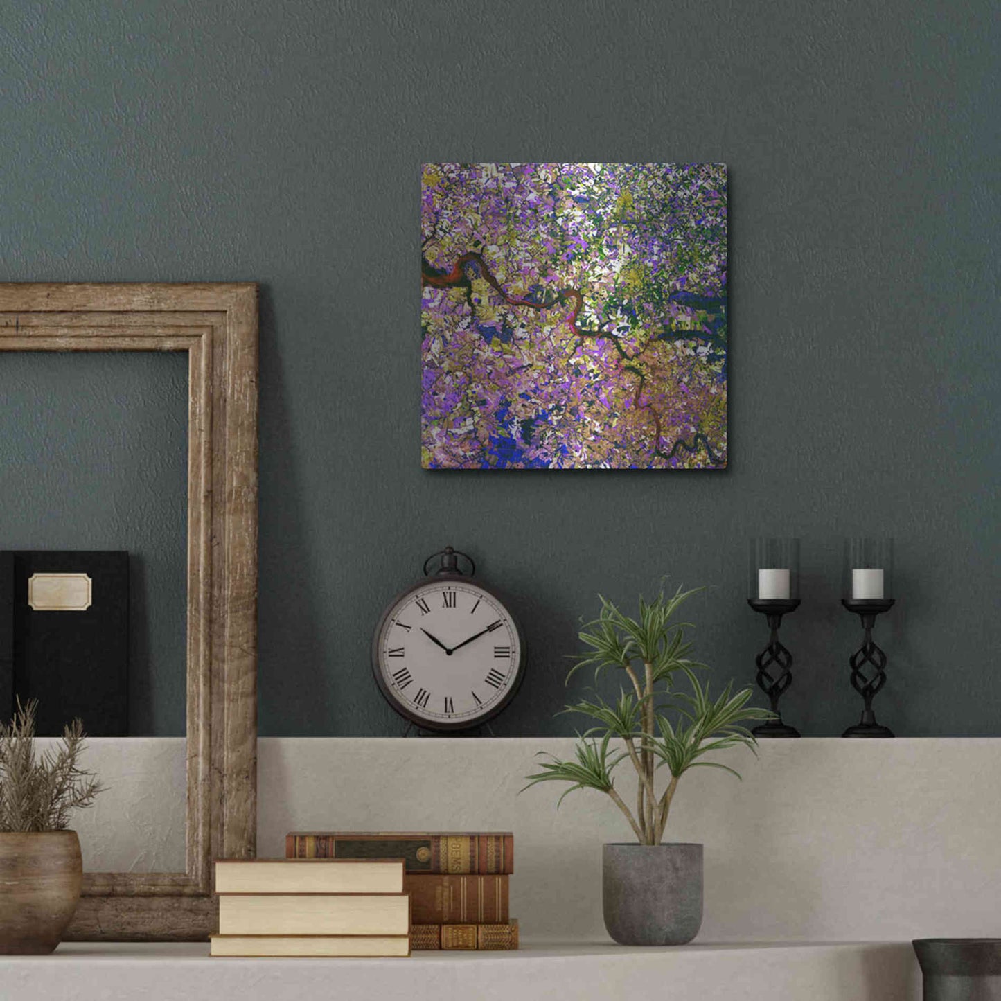 Luxe Metal Art 'Earth As Art: Tessera Mosaic' Metal Wall Art,12x12