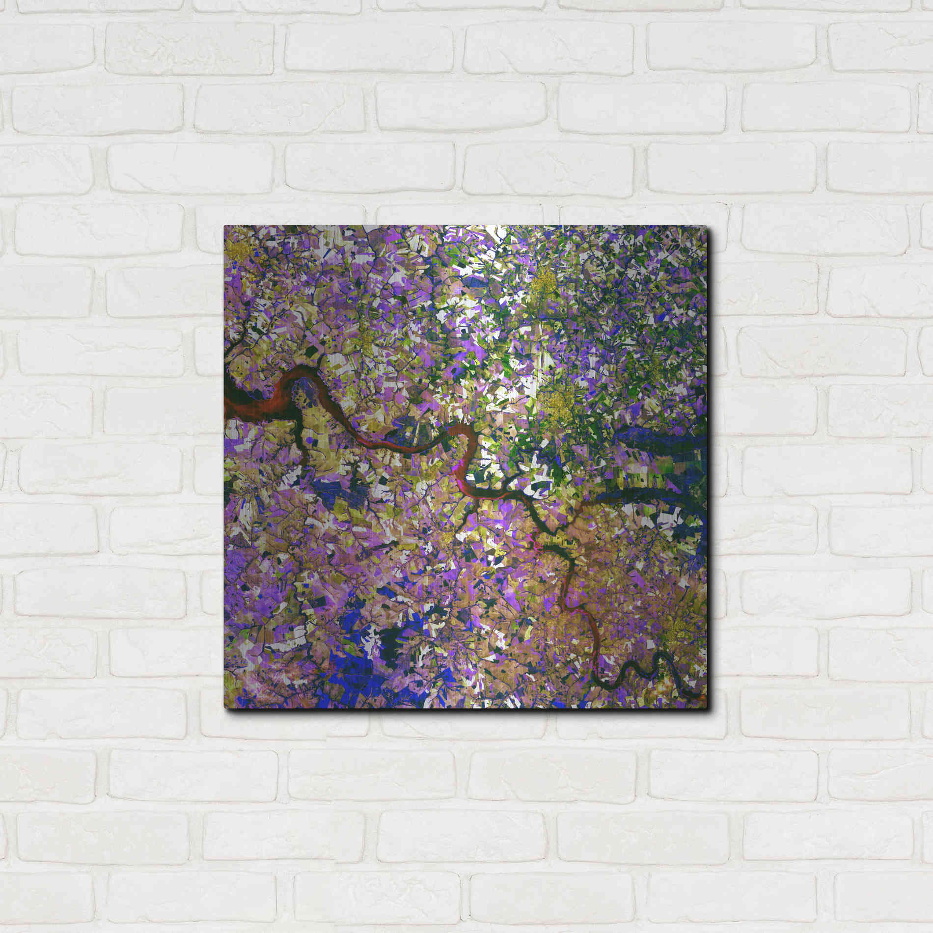 Luxe Metal Art 'Earth As Art: Tessera Mosaic' Metal Wall Art,24x24