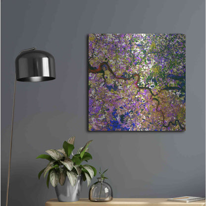Luxe Metal Art 'Earth As Art: Tessera Mosaic' Metal Wall Art,24x24