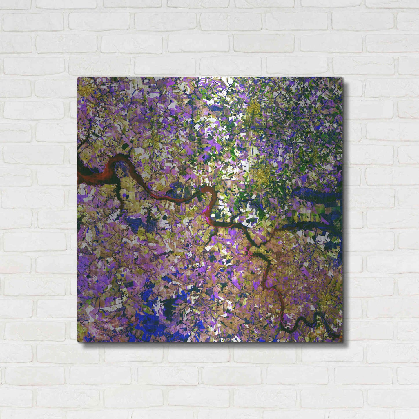 Luxe Metal Art 'Earth As Art: Tessera Mosaic' Metal Wall Art,36x36