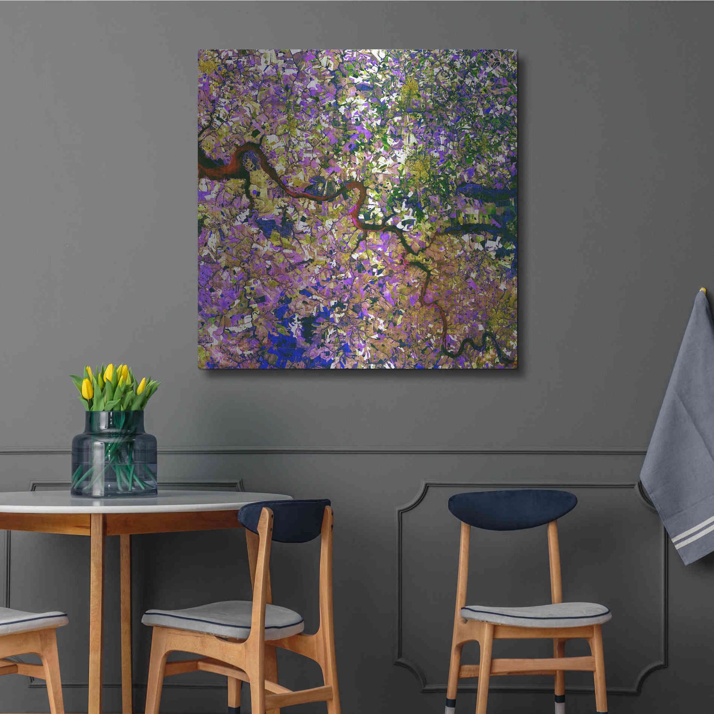 Luxe Metal Art 'Earth As Art: Tessera Mosaic' Metal Wall Art,36x36