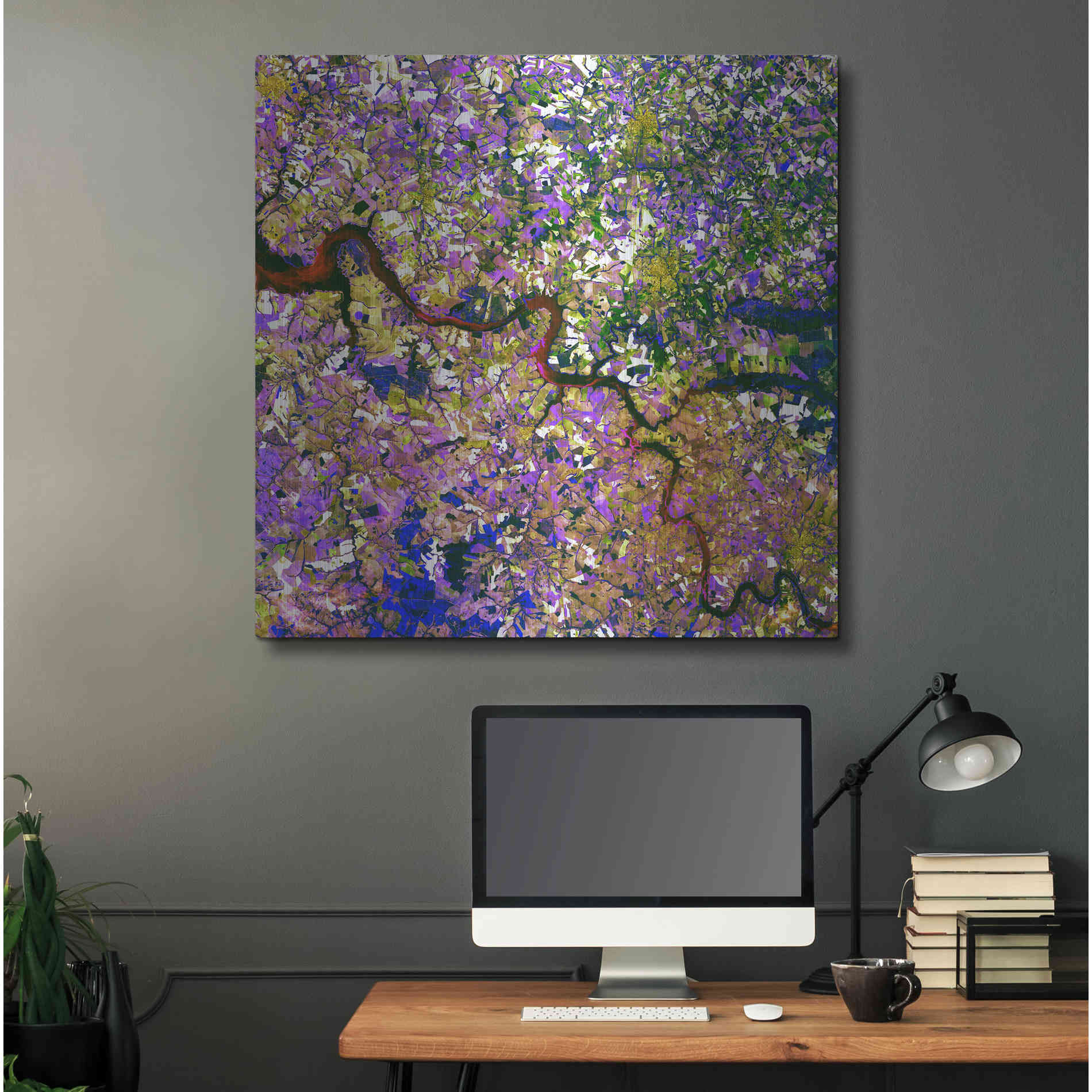 Luxe Metal Art 'Earth As Art: Tessera Mosaic' Metal Wall Art,36x36
