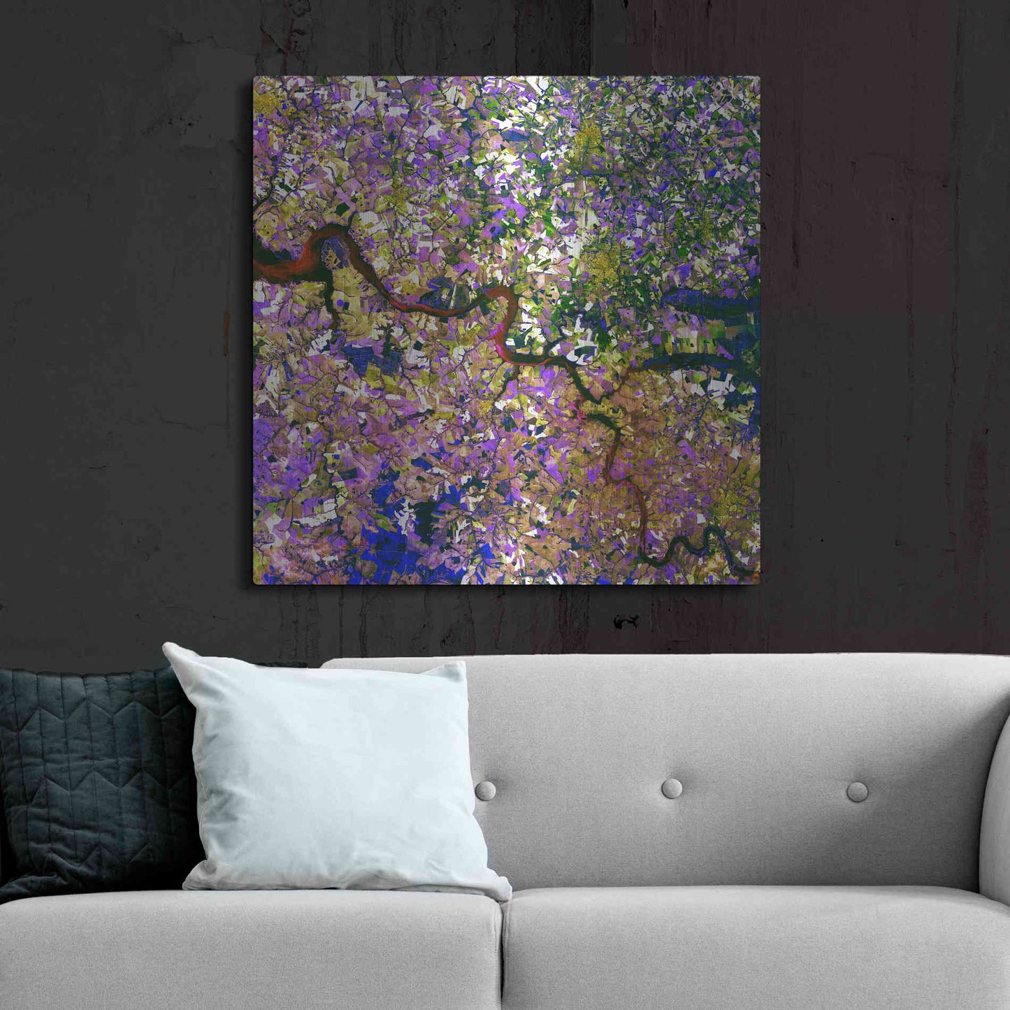 Luxe Metal Art 'Earth As Art: Tessera Mosaic' Metal Wall Art,36x36