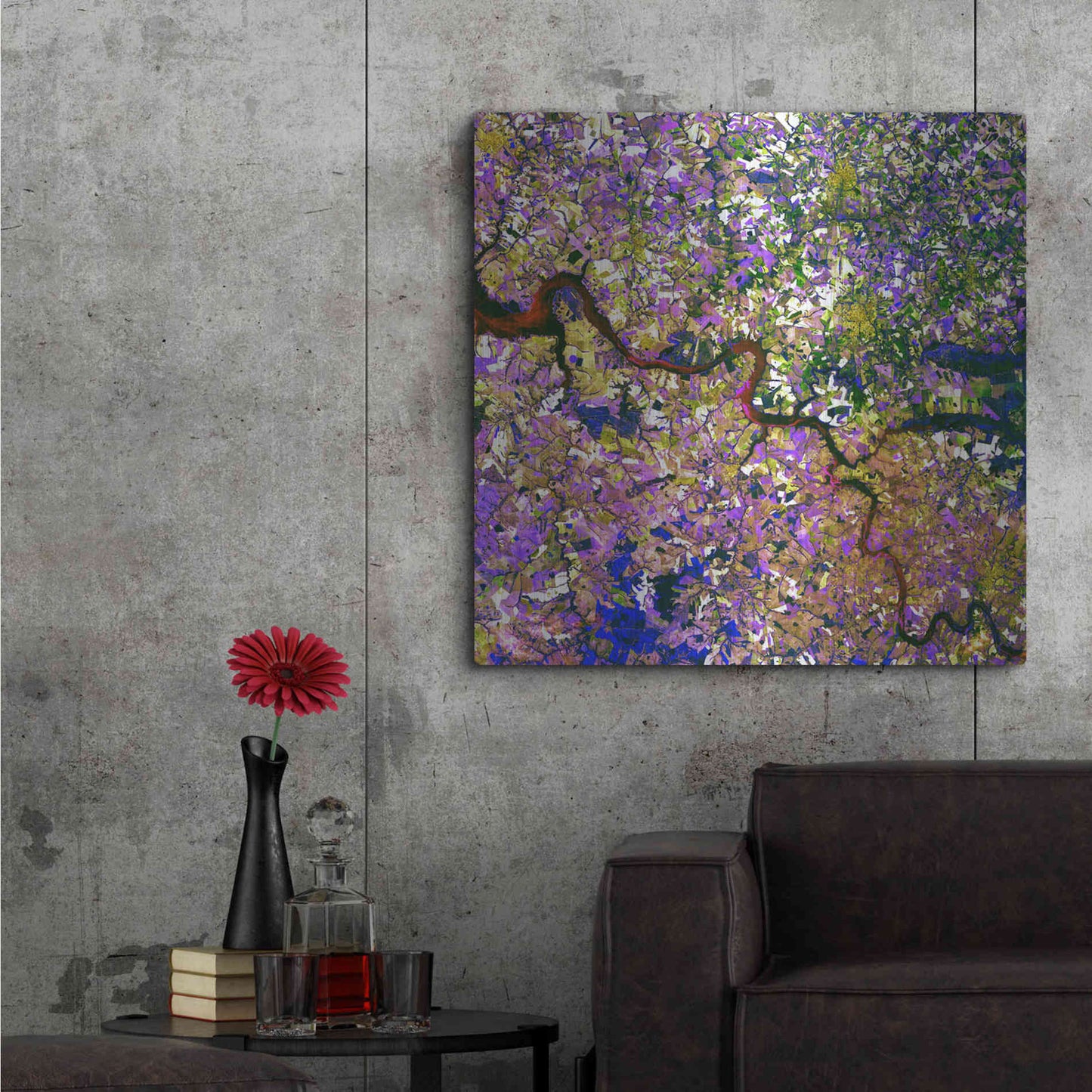 Luxe Metal Art 'Earth As Art: Tessera Mosaic' Metal Wall Art,36x36