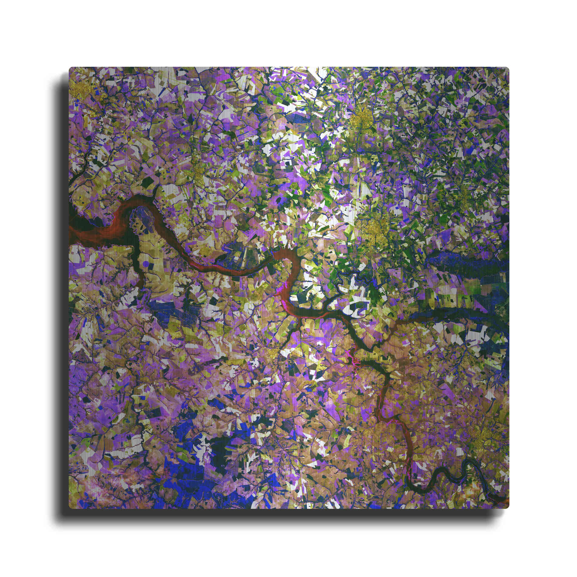 Luxe Metal Art 'Earth As Art: Tessera Mosaic' Metal Wall Art