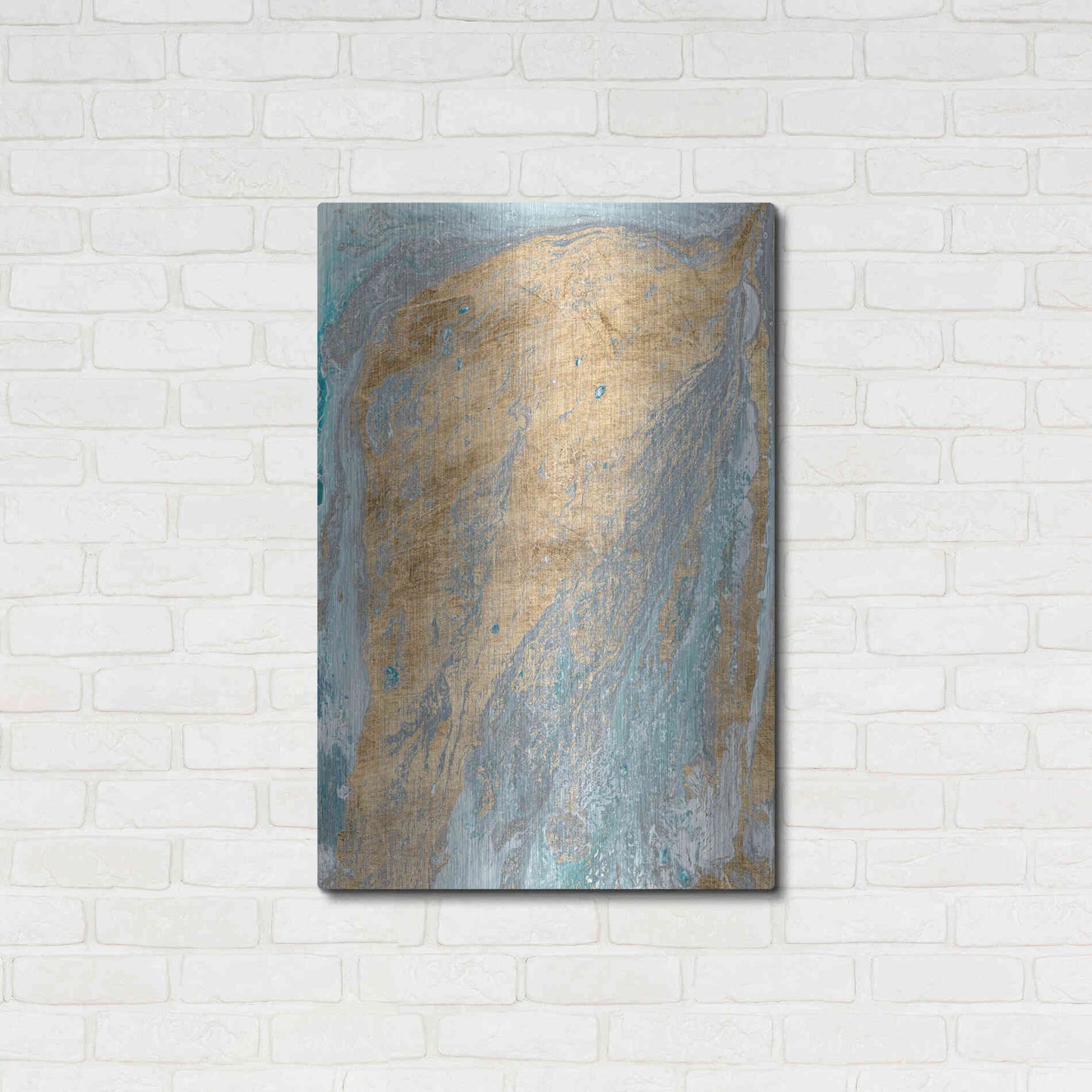 Luxe Metal Art 'Fjord II' by Alicia Ludwig Metal Wall Art,24x36