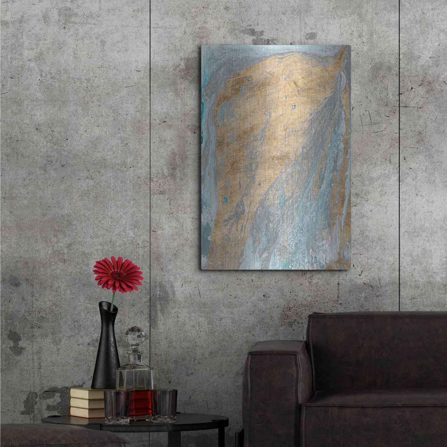 Luxe Metal Art 'Fjord II' by Alicia Ludwig Metal Wall Art,24x36