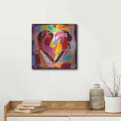 Luxe Metal Art 'Colorful Expressions I' by Carolee Vitaletti Metal Wall Art,12x12