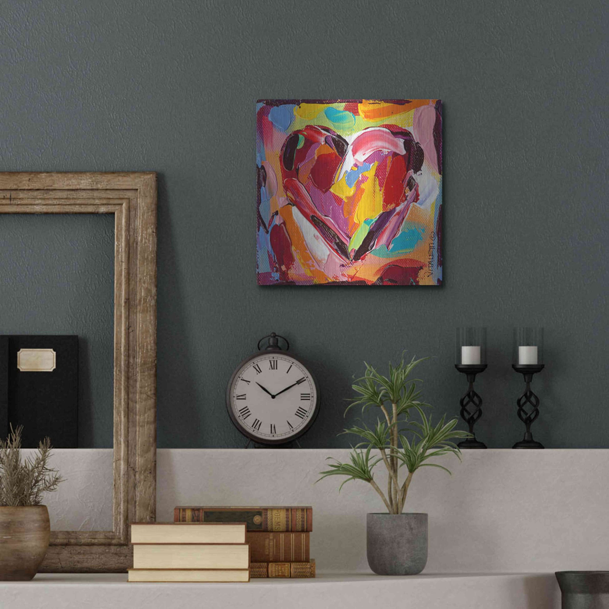 Luxe Metal Art 'Colorful Expressions I' by Carolee Vitaletti Metal Wall Art,12x12